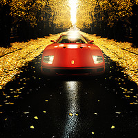 Buy canvas prints of A red car by Guido Parmiggiani