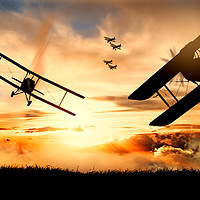 Buy canvas prints of aerial battle first world war by Guido Parmiggiani