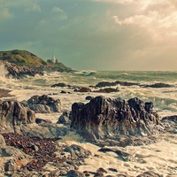 Buy canvas prints of Mumbles Lighthouse by Spenser Davies