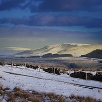 Buy canvas prints of  Snowy landscape in the Brecon Beacons by Spenser Davies