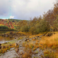 Buy canvas prints of Autumnal Thirlmere Lake by Ceri Jones