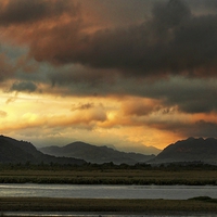 Buy canvas prints of Sunset over Snowdonia by Ceri Jones