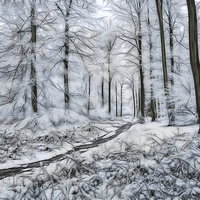Buy canvas prints of  Winter Wonderland - Digital Art by Ceri Jones