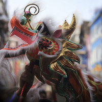 Buy canvas prints of  Chinese New Year Dragon  by Ceri Jones
