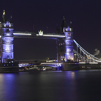 Buy canvas prints of  Tower Bridge at Night by Ceri Jones
