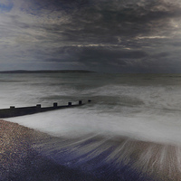Buy canvas prints of  Storm at Milford on Sea by Ceri Jones