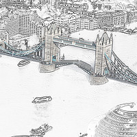 Buy canvas prints of Tower Bridge from the Shard by Ceri Jones