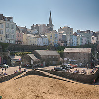Buy canvas prints of Tenby Harbour and Town by Ceri Jones
