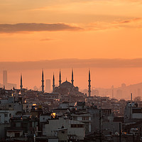 Buy canvas prints of Dawn over Istanbul by Anthony Plancherel
