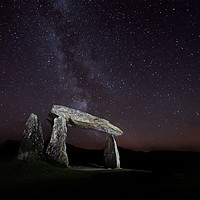 Buy canvas prints of Milky Way over Pentre Ifan by Katie Mitchell