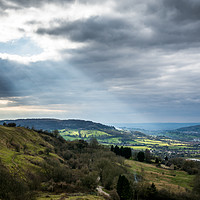 Buy canvas prints of The View from Crickley Hill by Katie Mitchell