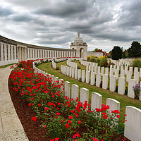 Buy canvas prints of The poppies at Tyne Cot Cemetery  by Katie Mitchell