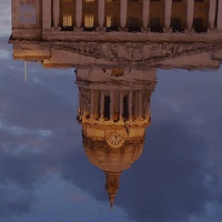 Buy canvas prints of water reflection of the nottingham council house i by mark lindsay