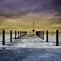 Buy canvas prints of Whitstable Harbour Jetty by Steve Lane