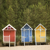 Buy canvas prints of Beach Huts by Julian Mitchell