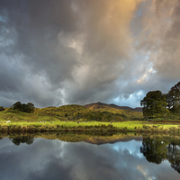 Buy canvas prints of Elterwater Sunrise by Julian Mitchell