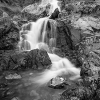 Buy canvas prints of Kirkstone Waterfall by Julian Mitchell