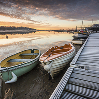 Buy canvas prints of Sunrise on the Deben by Julian Mitchell