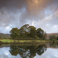 Buy canvas prints of Lakeland Reflection by Julian Mitchell