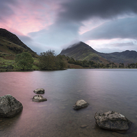 Buy canvas prints of Buttermere Sunrise by Julian Mitchell
