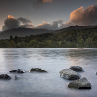 Buy canvas prints of Coniston Sunset by Julian Mitchell