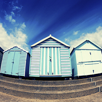 Buy canvas prints of Felixstowe Beach huts by Julian Mitchell