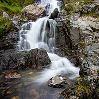 Buy canvas prints of Cumbrian Waterfall by Julian Mitchell