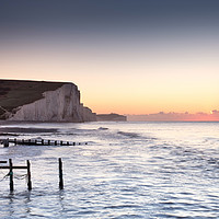 Buy canvas prints of Cuckmere Haven sunrise by Julian Mitchell