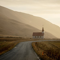Buy canvas prints of Church in Iceland by Julian Mitchell