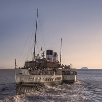 Buy canvas prints of Paddle Steamer Waverley leaving Weston-Super-Mare by Ian Johnson