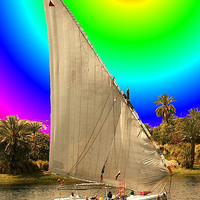 Buy canvas prints of Sailing on the Nile by Matthew Lacey
