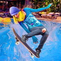 Buy canvas prints of  Skateboarding on Water by Matthew Lacey