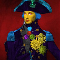 Buy canvas prints of Horatio Nelson Pop Art by Matthew Lacey