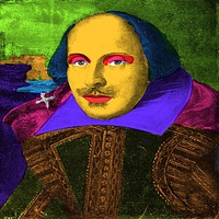 Buy canvas prints of William Shakespeare Pop Art by Matthew Lacey