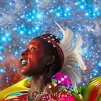 Buy canvas prints of African Star Dreamer by Matthew Lacey