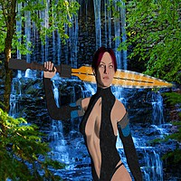 Buy canvas prints of Amazonian Warrior by Matthew Lacey