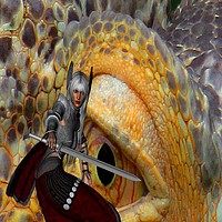 Buy canvas prints of Dragon Slayer 2 by Matthew Lacey