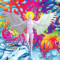 Buy canvas prints of Angelic Robot by Matthew Lacey