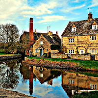Buy canvas prints of Picturesque Lower Slaughter by Jason Williams