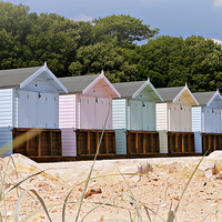 Buy canvas prints of Beautiful Beach Huts  (Narrow Version)  by Jason Williams