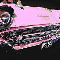 Buy canvas prints of  Candy Pink Chevrolet by Jason Williams