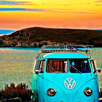 Buy canvas prints of  Iconic VW & Sunset. by Jason Williams