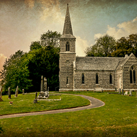 Buy canvas prints of  Church of St Nicholas (Texture Version) by Jason Williams