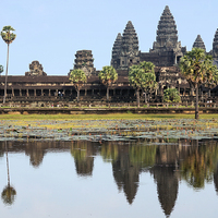 Buy canvas prints of Angkor Wat Temple, Cambodia by Geoffrey Higges