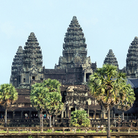 Buy canvas prints of Angkor Wat Temple, Cambodia by Geoffrey Higges