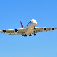Buy canvas prints of Airbus A380 Airliner by Geoffrey Higges