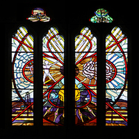 Buy canvas prints of Cathedral Stained Glass Windows, Adelaide by Geoffrey Higges