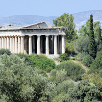 Buy canvas prints of Temple of Hephaestus, Athens, Greece by Geoffrey Higges