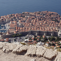 Buy canvas prints of Dubrovnik Old Walled City, Croatia by Geoffrey Higges