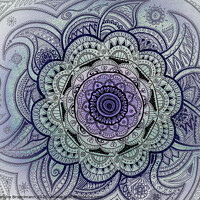 Buy canvas prints of Purple mandala by Sandra Broenimann
